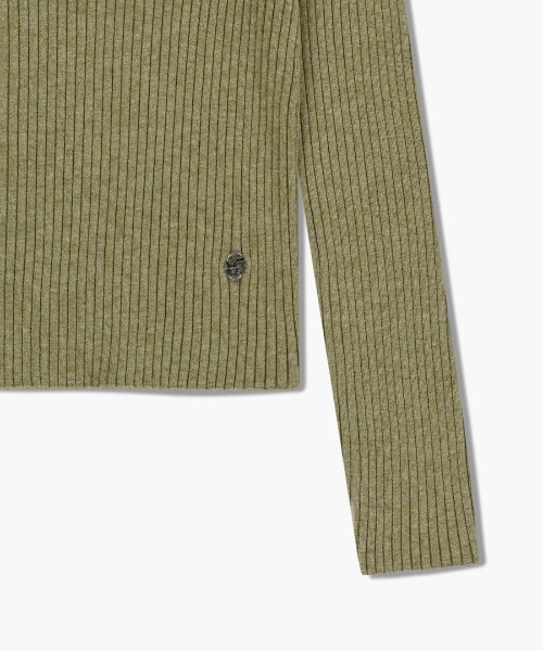 MARITHE + FRANCOIS GIRBAUD(マリテフランソワジルボー)の「W BALCLAVA HOODIE SLIM KNIT(ニット/セーター・レディース・ライトオリーブ/ライトグレー・SMALL/MEDIUM)」の20枚目の写真