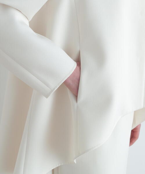 ◇エアートリプルクロスバックフレアジャケット（ノーカラーコート