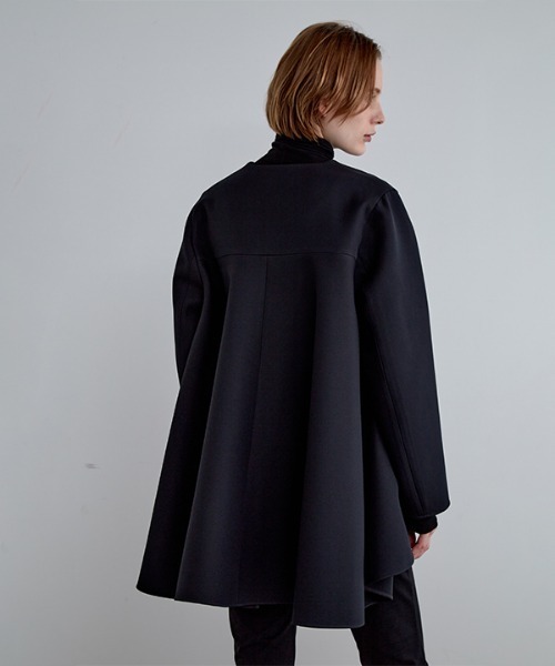 ◇エアートリプルクロスバックフレアジャケット（ノーカラーコート