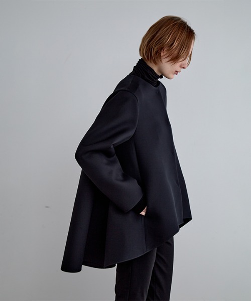 ◇エアートリプルクロスバックフレアジャケット（ノーカラーコート