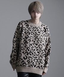 CavariA | 『CavariA/キャバリア』ヒョウ柄ニットクルーネック(ニット/セーター)