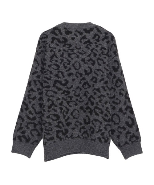 CavariA（キャバリア）の「『CavariA/キャバリア』ヒョウ柄ニットクルーネック（ニット/セーター・メンズ・グレー/ベージュ/ブルー・L/M）」の11枚目の写真