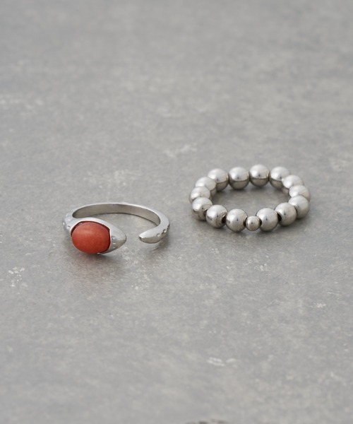 CIAOPANIC TYPY(チャオパニックティピー)の「【yuccA】BALLSTONESETRING(リング・レディース・オレンジ/ブラウン・ONE SIZE)」の9枚目の写真