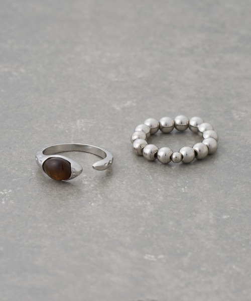 CIAOPANIC TYPY(チャオパニックティピー)の「【yuccA】BALLSTONESETRING(リング・レディース・オレンジ/ブラウン・ONE SIZE)」の10枚目の写真