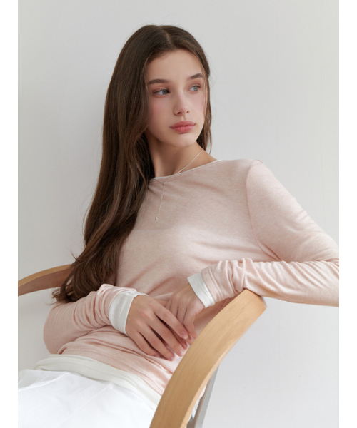 RE_L(リエル)の「Smoothie tencel t-shirt (pink)(Tシャツ/カットソー・レディース・その他・FREE)」の2枚目の写真
