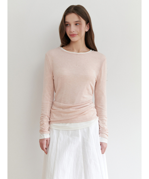 RE_L(リエル)の「Smoothie tencel t-shirt (pink)(Tシャツ/カットソー・レディース・その他・FREE)」の3枚目の写真