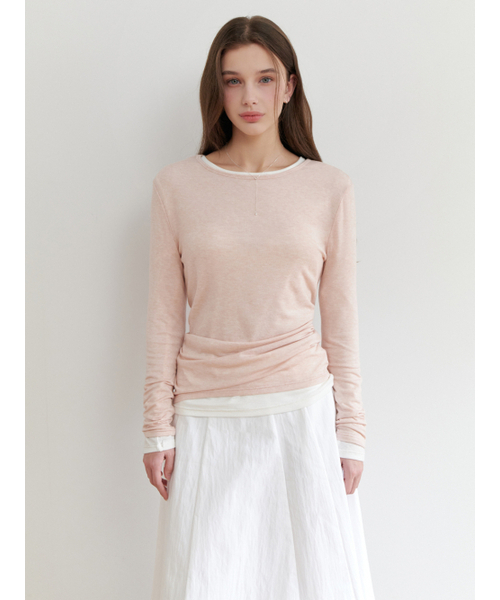 RE_L(リエル)の「Smoothie tencel t-shirt (pink)(Tシャツ/カットソー・レディース・その他・FREE)」の4枚目の写真