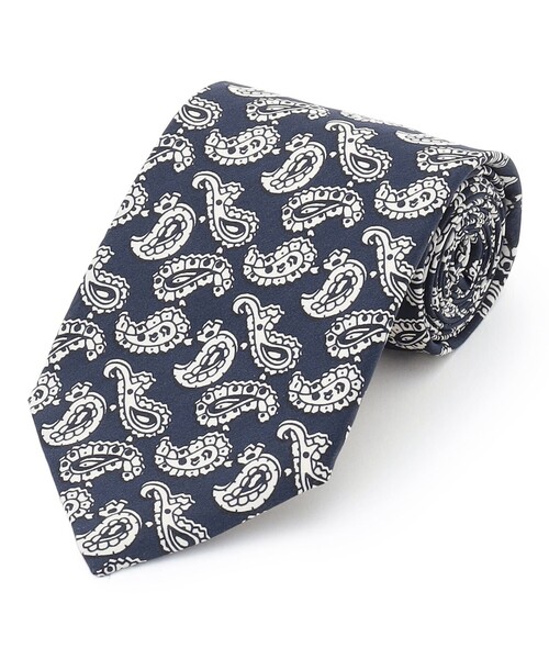 J.Crew ペイズリー シルク ネクタイ　アメリカ生産 ハンドプリントペイズリー ネクタイ（ネクタイ）｜J.PRESS（ジェイ