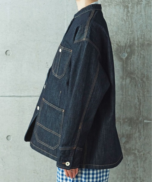 PAR ICI（パーリッシィ）の「12.5OZデニム カバーオール (サックスブルー)（カバーオール・レディース・サックスブルー・M/S）」の21枚目の写真