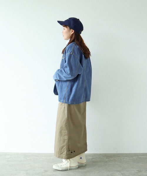 PAR ICI（パーリッシィ）の「12.5OZデニム カバーオール (サックスブルー)（カバーオール・レディース・サックスブルー・M/S）」の10枚目の写真