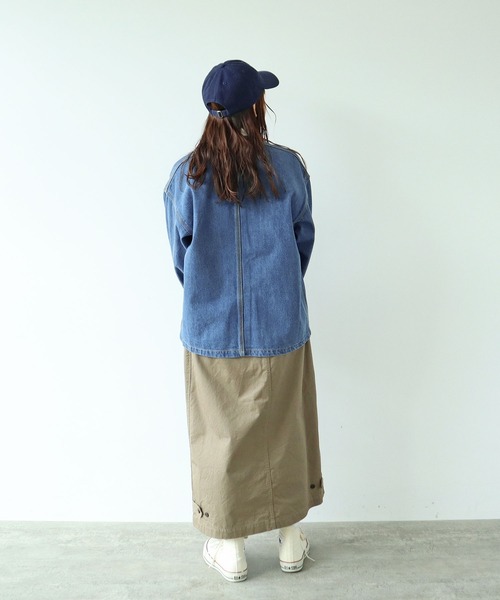 PAR ICI（パーリッシィ）の「12.5OZデニム カバーオール (サックスブルー)（カバーオール・レディース・サックスブルー・M/S）」の11枚目の写真