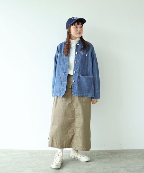 PAR ICI（パーリッシィ）の「12.5OZデニム カバーオール (サックスブルー)（カバーオール・レディース・サックスブルー・M/S）」の9枚目の写真