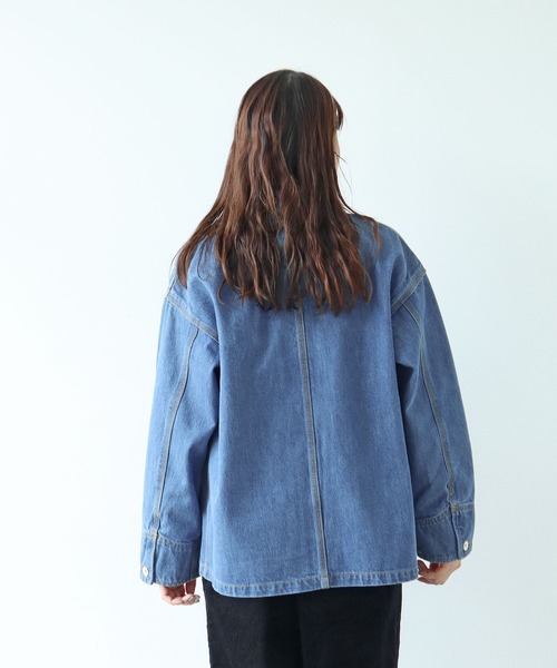 PAR ICI（パーリッシィ）の「12.5OZデニム カバーオール (サックスブルー)（カバーオール・レディース・サックスブルー・M/S）」の15枚目の写真