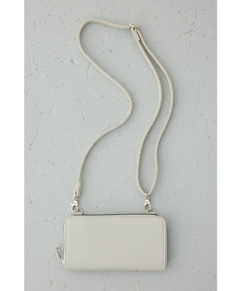 AZUL by moussy(アズールバイマウジー)の「フラップデザインウォレットバッグ(ショルダーバッグ・レディース・グレイッシュベージュ/ブラック/アンティークシルバー・FREE)」の9枚目の写真