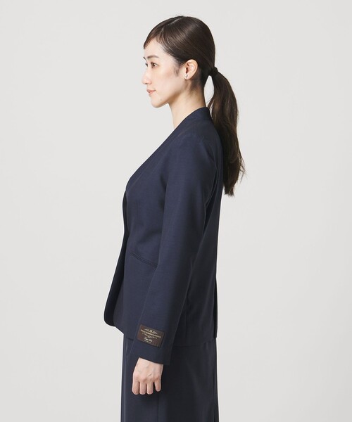 UNITED ARROWS(ユナイテッドアローズ)の「Vitale Barberis Canonico ノーラペルジャケット 26SS(テーラードジャケット・レディース・ネイビー/ブラック/モカ/ダークグレー・34/36/38/40)」の6枚目の写真
