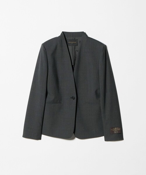 UNITED ARROWS(ユナイテッドアローズ)の「Vitale Barberis Canonico ノーラペルジャケット 26SS(テーラードジャケット・レディース・ネイビー/ブラック/モカ/ダークグレー・34/36/38/40)」の8枚目の写真