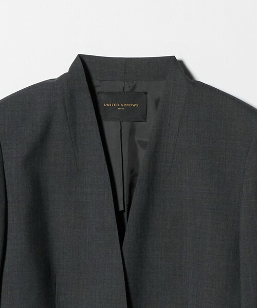 UNITED ARROWS(ユナイテッドアローズ)の「Vitale Barberis Canonico ノーラペルジャケット 26SS(テーラードジャケット・レディース・ネイビー/ブラック/モカ/ダークグレー・34/36/38/40)」の10枚目の写真