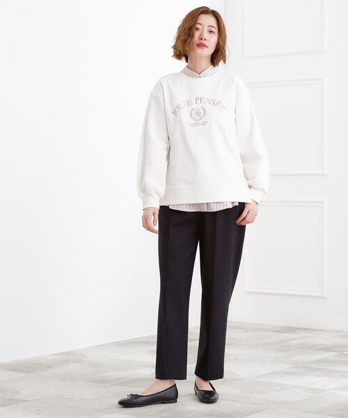 grove（グローブ）の「刺繍ロゴ裏毛スウェットプルオーバー（スウェット・レディース・グレー/ネイビー/オフホワイト・02/01/03/04/05）」の7枚目の写真