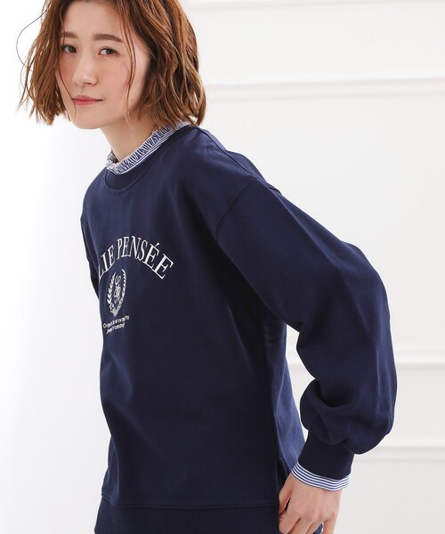 grove（グローブ）の「刺繍ロゴ裏毛スウェットプルオーバー（スウェット・レディース・グレー/ネイビー/オフホワイト・02/01/03/04/05）」の16枚目の写真