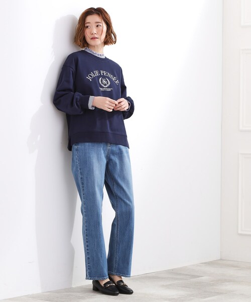 grove（グローブ）の「刺繍ロゴ裏毛スウェットプルオーバー（スウェット・レディース・グレー/ネイビー/オフホワイト・02/01/03/04/05）」の17枚目の写真