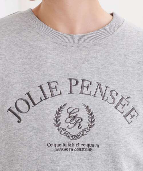 grove（グローブ）の「刺繍ロゴ裏毛スウェットプルオーバー（スウェット・レディース・グレー/ネイビー/オフホワイト・02/01/03/04/05）」の22枚目の写真