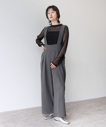 Yeoun（ヨウン）の「エアリーリネンライクワイドサロペット（サロペット/オーバーオール）」