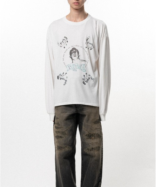 KAMIYA（カミヤ）の「"JEALOUSY BOY" Long-Sleeve T-shirt（Tシャツ/カットソー・メンズ・ブラック/ホワイト・S/M/L）」の4枚目の写真