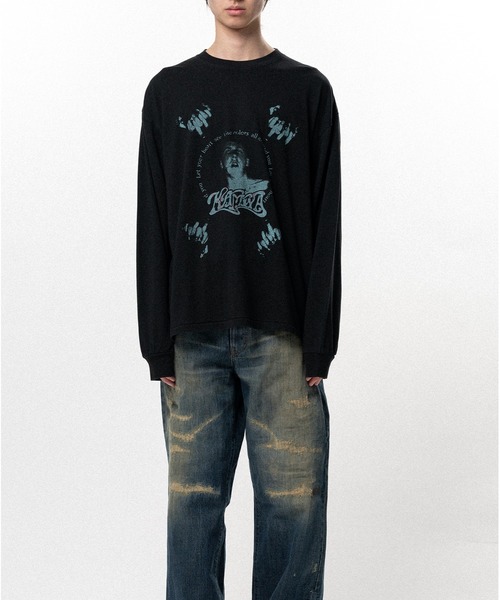 KAMIYA（カミヤ）の「"JEALOUSY BOY" Long-Sleeve T-shirt（Tシャツ/カットソー・メンズ・ブラック/ホワイト・S/M/L）」の8枚目の写真