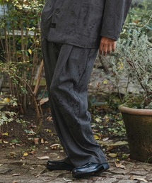 mp14476- Uneven Dye Like Jacquard Two Tuck Pants 2タックパンツ(PF-261-003)