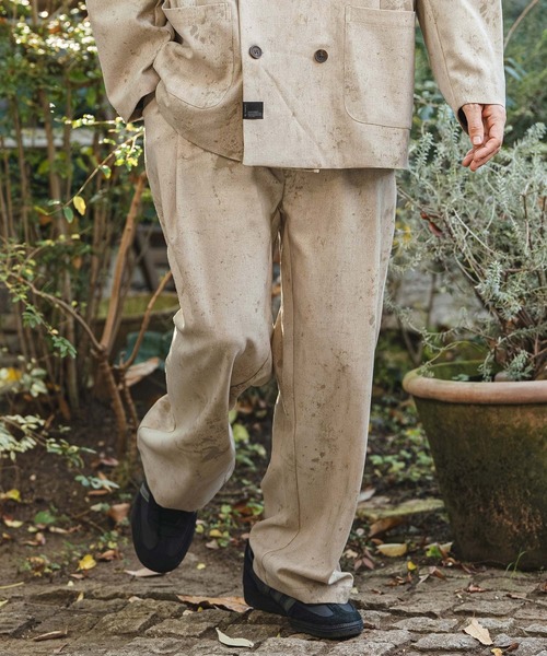 CAMBIO(カンビオ)の「mp14476- Uneven Dye Like Jacquard Two Tuck Pants 2タックパンツ(PF-261-003)(その他パンツ・メンズ・チャコール/アイボリー・L/M)」の22枚目の写真