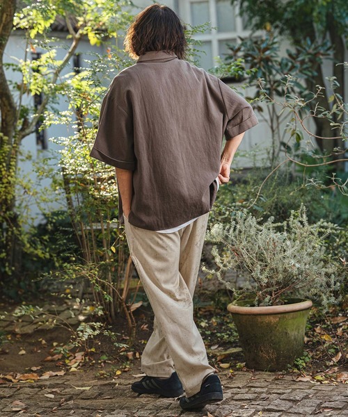 CAMBIO(カンビオ)の「mp14476- Uneven Dye Like Jacquard Two Tuck Pants 2タックパンツ(PF-261-003)(その他パンツ・メンズ・チャコール/アイボリー・L/M)」の3枚目の写真