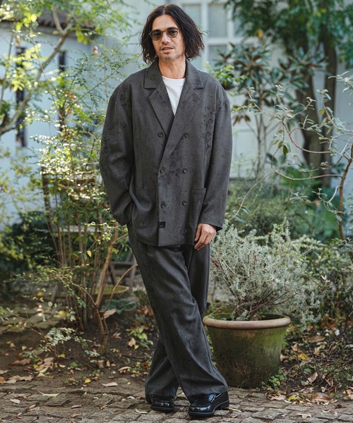 CAMBIO(カンビオ)の「mp14476- Uneven Dye Like Jacquard Two Tuck Pants 2タックパンツ(PF-261-003)(その他パンツ・メンズ・チャコール/アイボリー・L/M)」の7枚目の写真