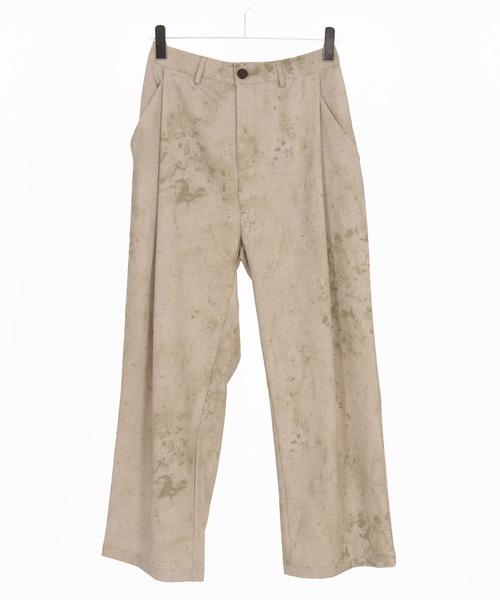CAMBIO(カンビオ)の「mp14476- Uneven Dye Like Jacquard Two Tuck Pants 2タックパンツ(PF-261-003)(その他パンツ・メンズ・チャコール/アイボリー・L/M)」の10枚目の写真