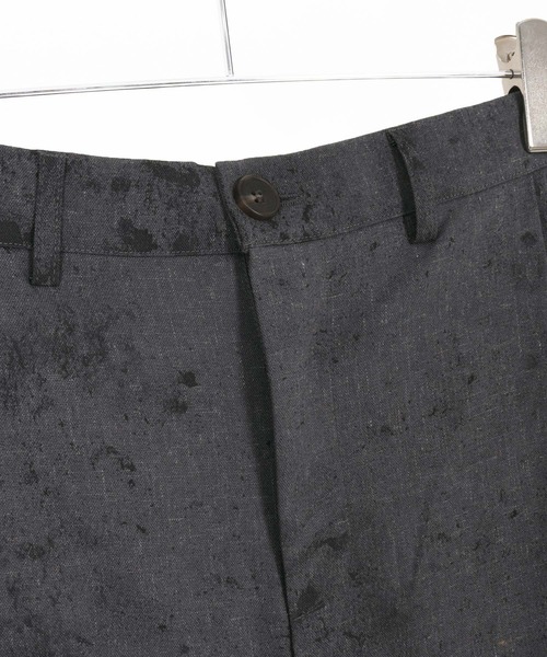 CAMBIO(カンビオ)の「mp14476- Uneven Dye Like Jacquard Two Tuck Pants 2タックパンツ(PF-261-003)(その他パンツ・メンズ・チャコール/アイボリー・L/M)」の15枚目の写真
