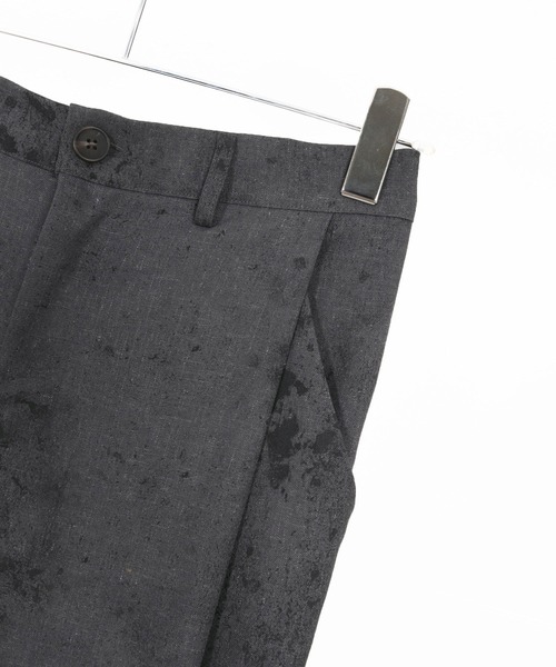 CAMBIO(カンビオ)の「mp14476- Uneven Dye Like Jacquard Two Tuck Pants 2タックパンツ(PF-261-003)(その他パンツ・メンズ・チャコール/アイボリー・L/M)」の17枚目の写真