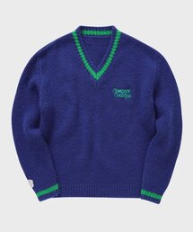 CONCEPTCOLLEGE（コンセプトカレッジ）の「コバルトブルー プレピー Vネックニット [成人男女共用]（ニット/セーター）」