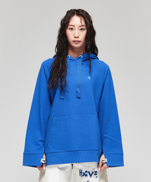 Monkey Flower（モンキーフラワー）の「女性用ラグランルーズフィットフードTシャツ/SF7WHD02F BLUE（パーカー）」