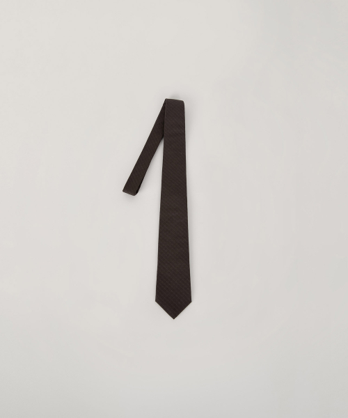 ネクタイ_DOBBY BROWN