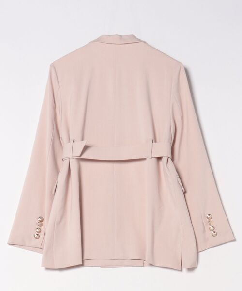 REDYAZEL（レディアゼル）の「【セットアップ可能】ベルテッドダブルジャケット（テーラードジャケット・レディース・ピンク/グレー・FREE）」の13枚目の写真