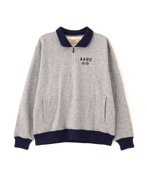 AVIREX(アヴィレックス)の「《A.A.R.C》HALF ZIP SWEAT / エアレーシングクラブ ハーフジップスウェット / AVIREX / アヴィレックス(スウェット・メンズ・グレー/チャコールグレー/その他・2XL/L/M/XL)」の2枚目の写真