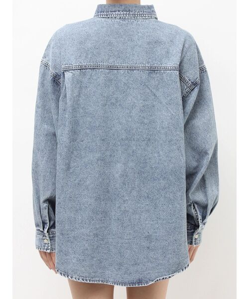 GYDA（ジェイダ）の「CROSS POINTケミカルデニムシャツ（シャツ/ブラウス・レディース・ブラック/ライトブルー・FREE）」の15枚目の写真