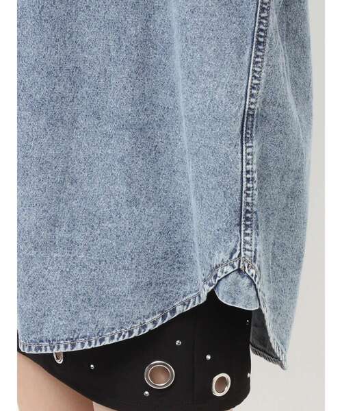 GYDA（ジェイダ）の「CROSS POINTケミカルデニムシャツ（シャツ/ブラウス・レディース・ブラック/ライトブルー・FREE）」の19枚目の写真