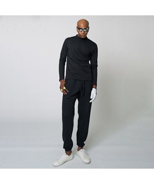 ATHPLATFORM(アスプラットフォーム)の「AU31TL01 モックネックレイヤートップ_ブラック(Tシャツ/カットソー・レディース・その他・M/L)」の2枚目の写真