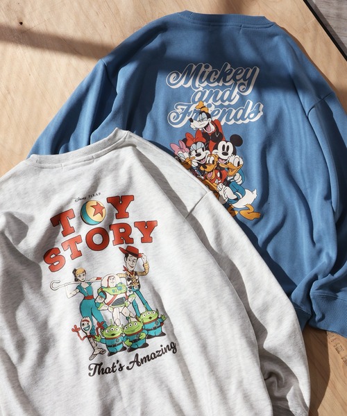 Disney(ディズニー)の「【DISNEY/ディズニー】バックプリント 裏毛クルーネックスウェット(スウェット・レディース・杢グレー/グリーン/オートミール/ブルー・L/M)」の22枚目の写真