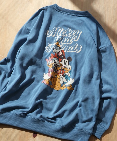 Disney(ディズニー)の「【DISNEY/ディズニー】バックプリント 裏毛クルーネックスウェット(スウェット・レディース・杢グレー/グリーン/オートミール/ブルー・L/M)」の8枚目の写真