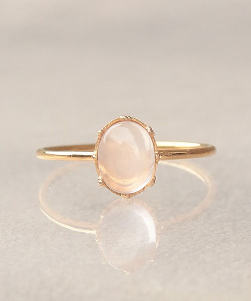 NOIR DE POUPEE（ノワールドプーペ）の「【WEB限定】K18vermeil カボション天然石リング（リング・レディース・ピンク/ゴールド/パープル・#15/#13/#11）」の3枚目の写真