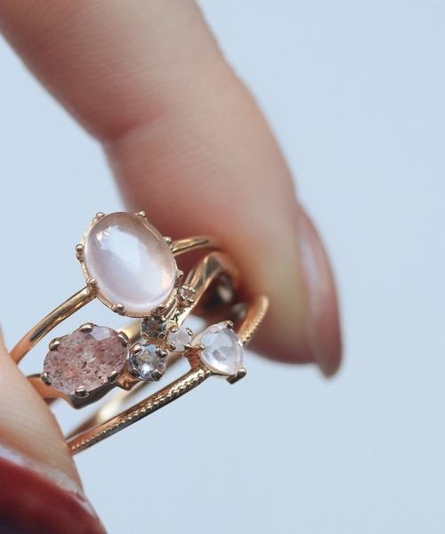 NOIR DE POUPEE（ノワールドプーペ）の「【WEB限定】K18vermeil カボション天然石リング（リング・レディース・ピンク/ゴールド/パープル・#15/#13/#11）」の12枚目の写真