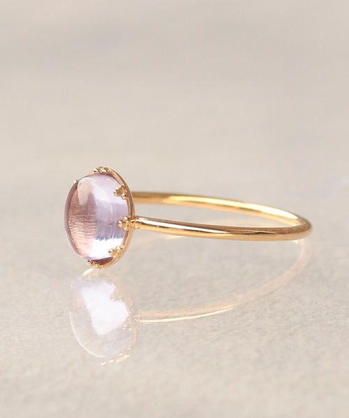 NOIR DE POUPEE（ノワールドプーペ）の「【WEB限定】K18vermeil カボション天然石リング（リング・レディース・ピンク/ゴールド/パープル・#15/#13/#11）」の19枚目の写真