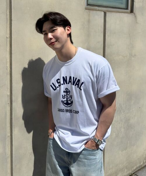 CARGOBROS(カーゴブロス)の「USN マリン 半袖Tシャツ (カーキ)(Tシャツ/カットソー・メンズ・その他・M/L/XL/2XL/S)」の3枚目の写真