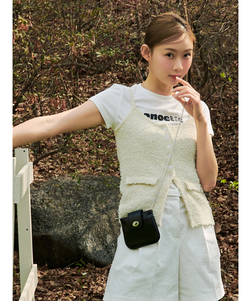 ANOETIC（アノエティック）の「ANC FLAP MINI BAG_BLACK（メッセンジャーバッグ・レディース・ブラック・FREE）」の2枚目の写真